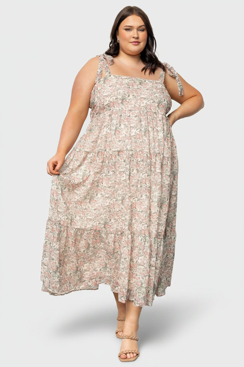 Lelisa Shoulder Tie Dress | Baltic Born Cream Floral