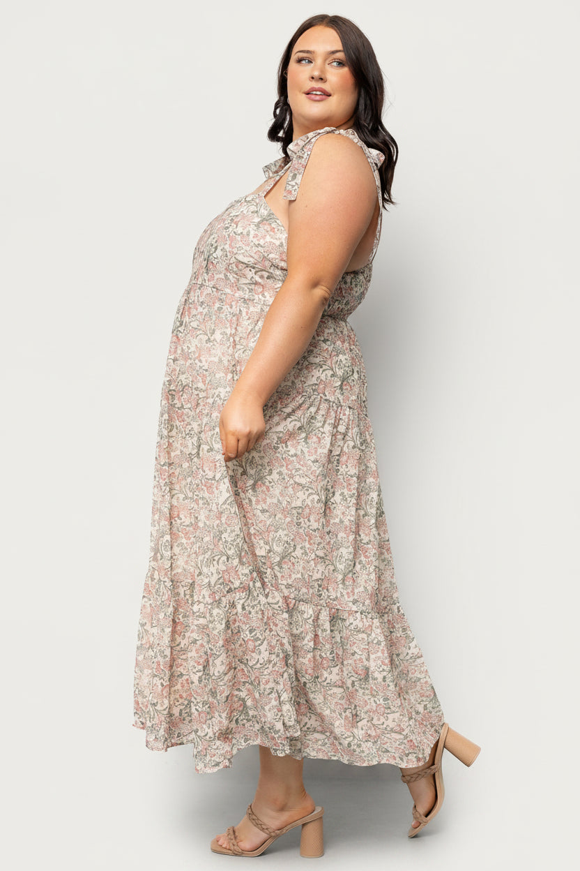 Lelisa Shoulder Tie Dress | Baltic Born Cream Floral