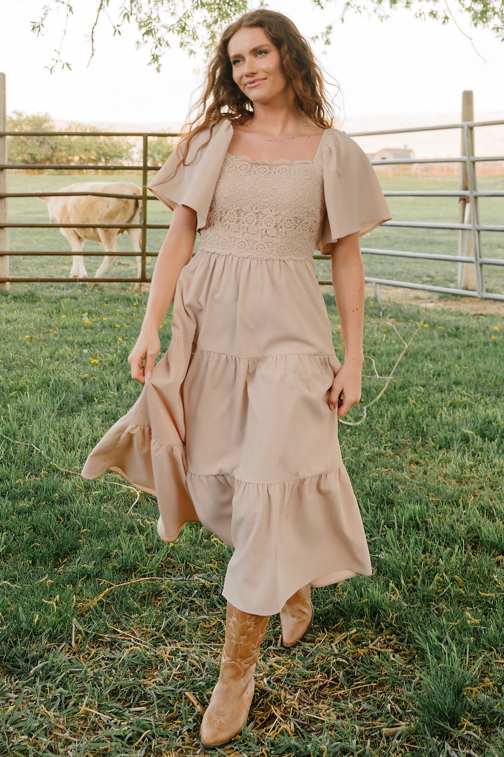 Fauna Lace Top Dress | Baltic Born Natural