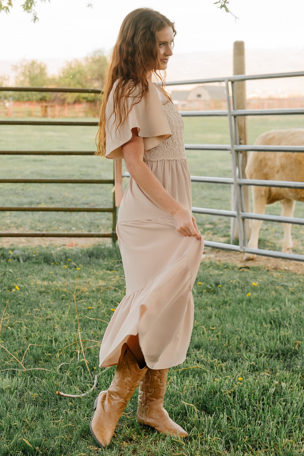 Fauna Lace Top Dress | Baltic Born Natural