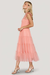 Emma Smocked Tulle Dress | Baltic Born Coral