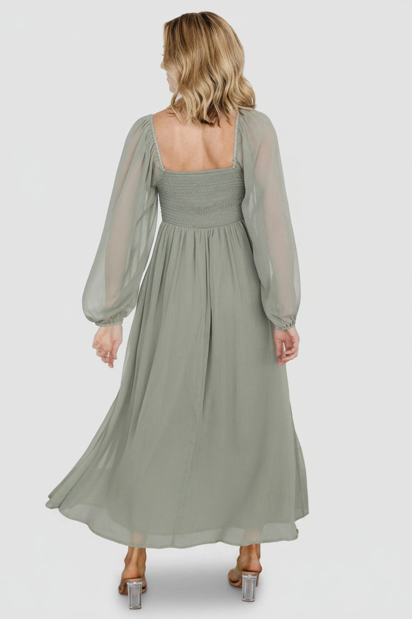 Dione Midi Dress | Baltic Born Dusty Olive