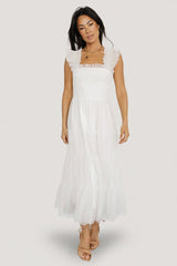 Emma Smocked Tulle Dress | Baltic Born Off White