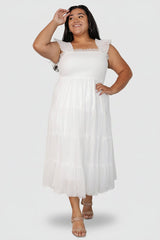 Emma Smocked Tulle Dress | Baltic Born Off White