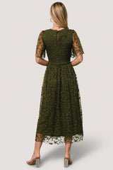 Kendra Embroidered Dress | Baltic Born Olive