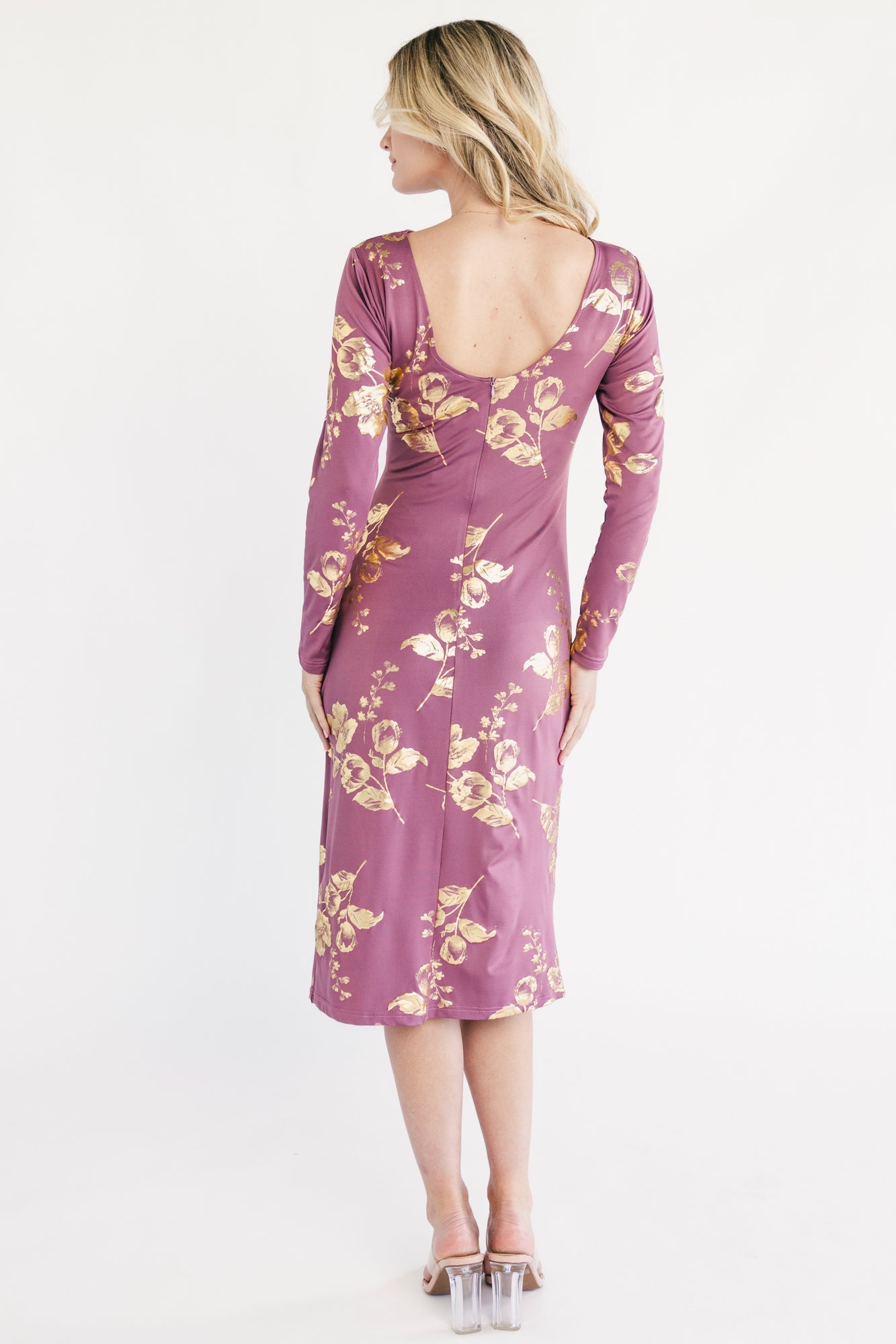 Valeria Midi Dress | Baltic Born Dusty Orchid + Gold