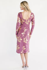 Valeria Midi Dress | Baltic Born Dusty Orchid + Gold