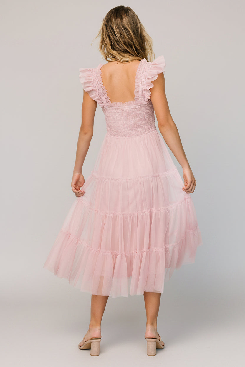 Emma Smocked Tulle Dress | Baltic Born Mauve