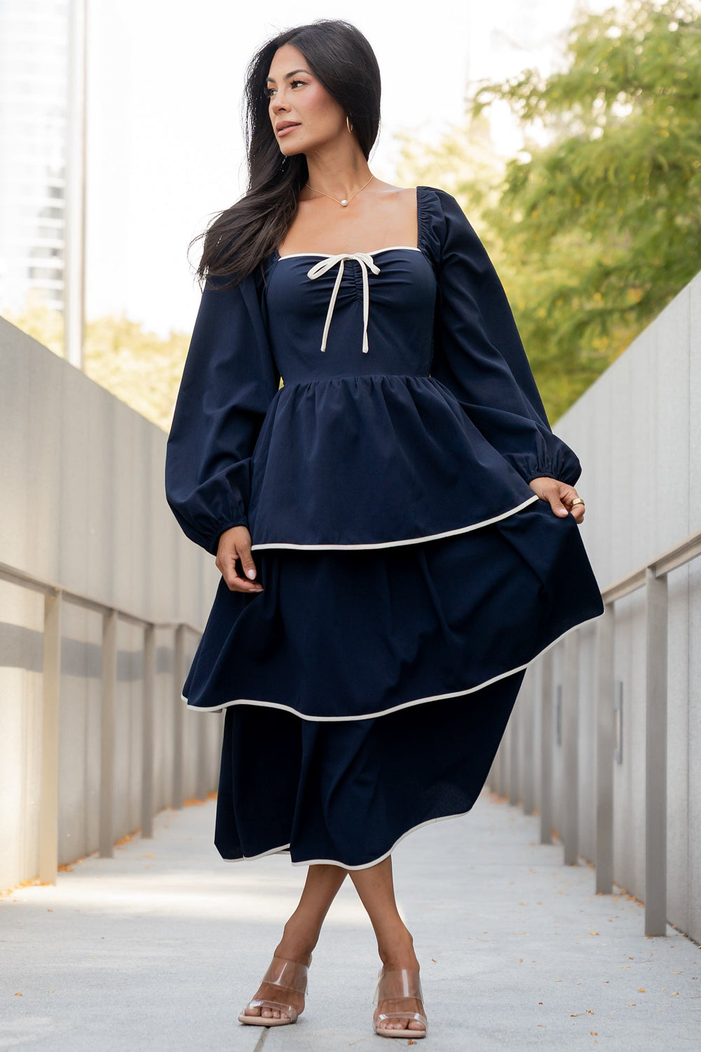 Barcelona Tiered Dress | Baltic Born Navy
