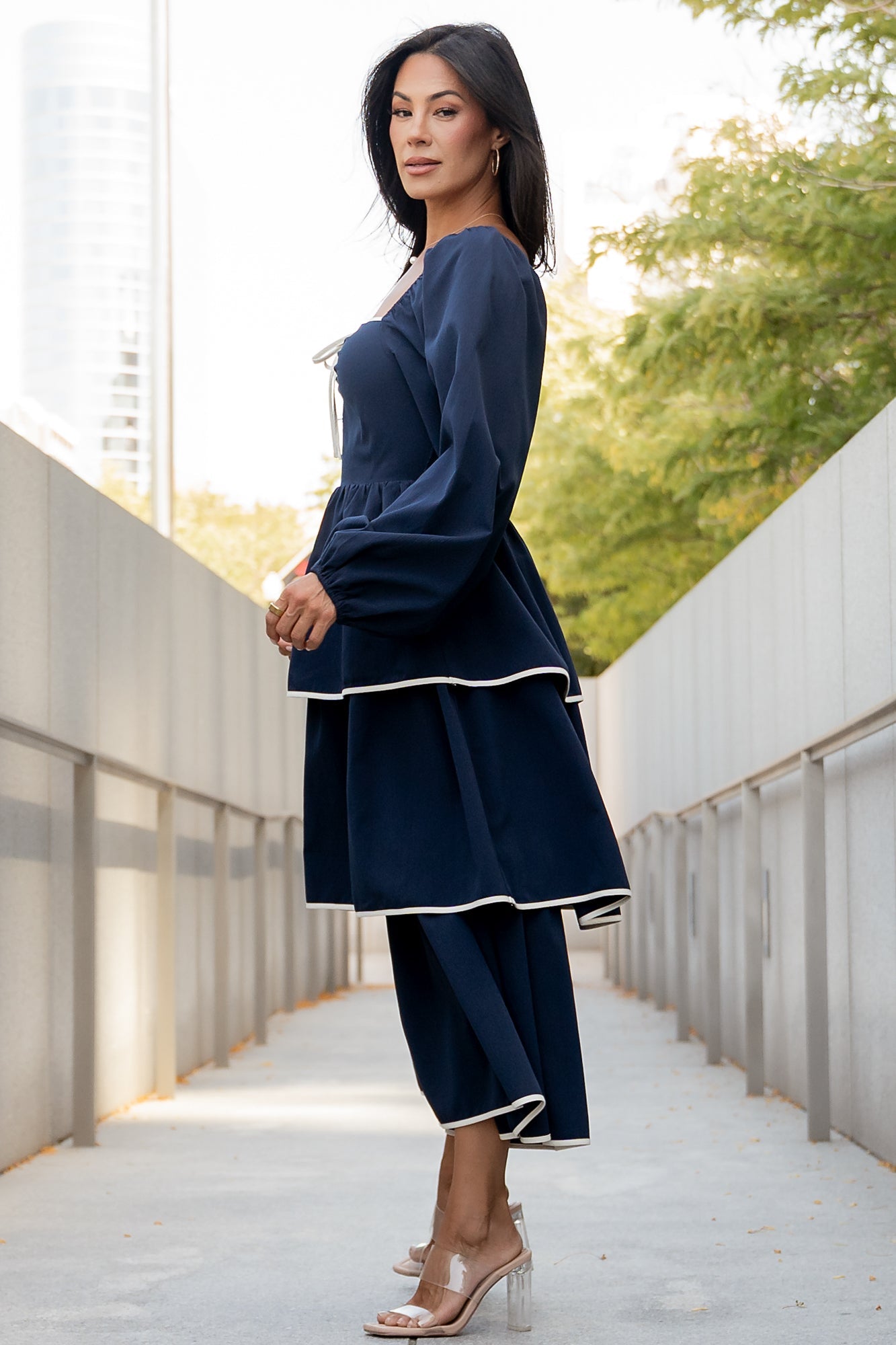 Barcelona Tiered Dress | Baltic Born Navy
