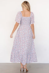 Lyssa Smocked Dress | Baltic Born Dusty Blue Floral