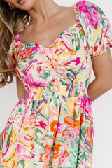 Denzel Puff Sleeve Midi Dress | Baltic Born Multi Floral