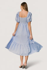 Poppy Midi Dress | Baltic Born Blue + Off White