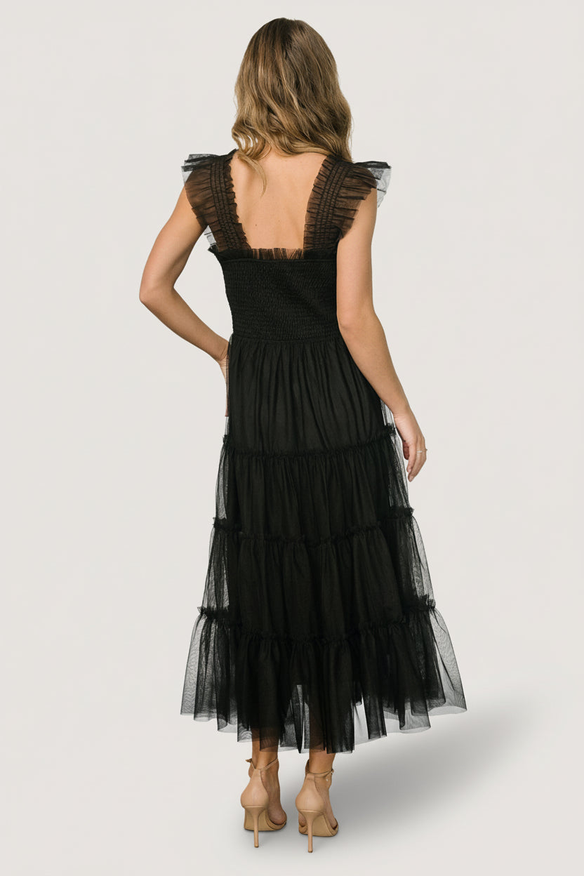 Emma Smocked Tulle Dress | Baltic Born Black