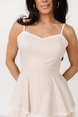 Odette Tiered Dress | Baltic Born Natural + White