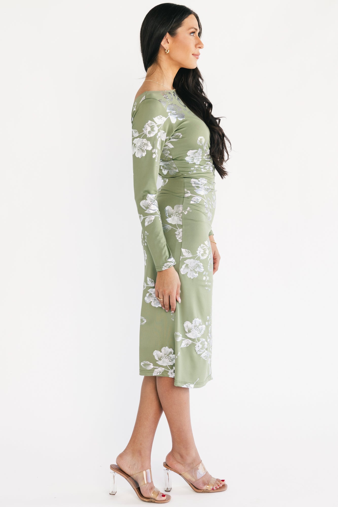 Valeria Midi Dress | Baltic Born Sage + Silver