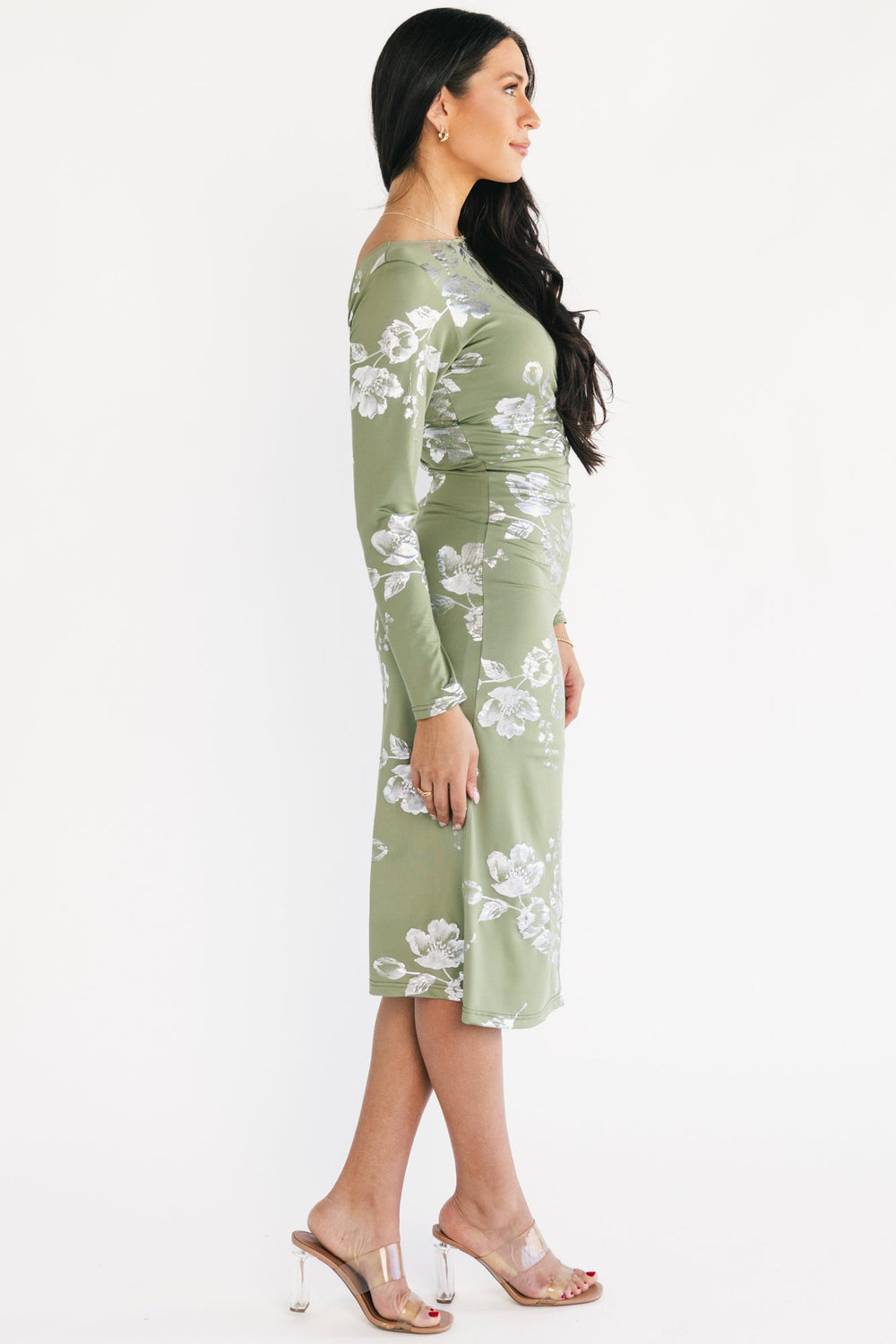 Valeria Midi Dress | Baltic Born Sage + Silver