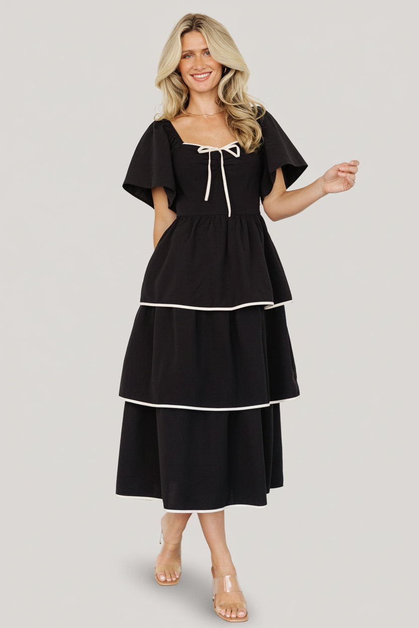 Madrid Tiered Dress | Baltic Born Black