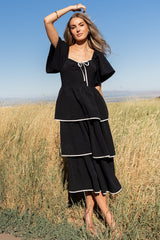 Madrid Tiered Dress | Baltic Born Black