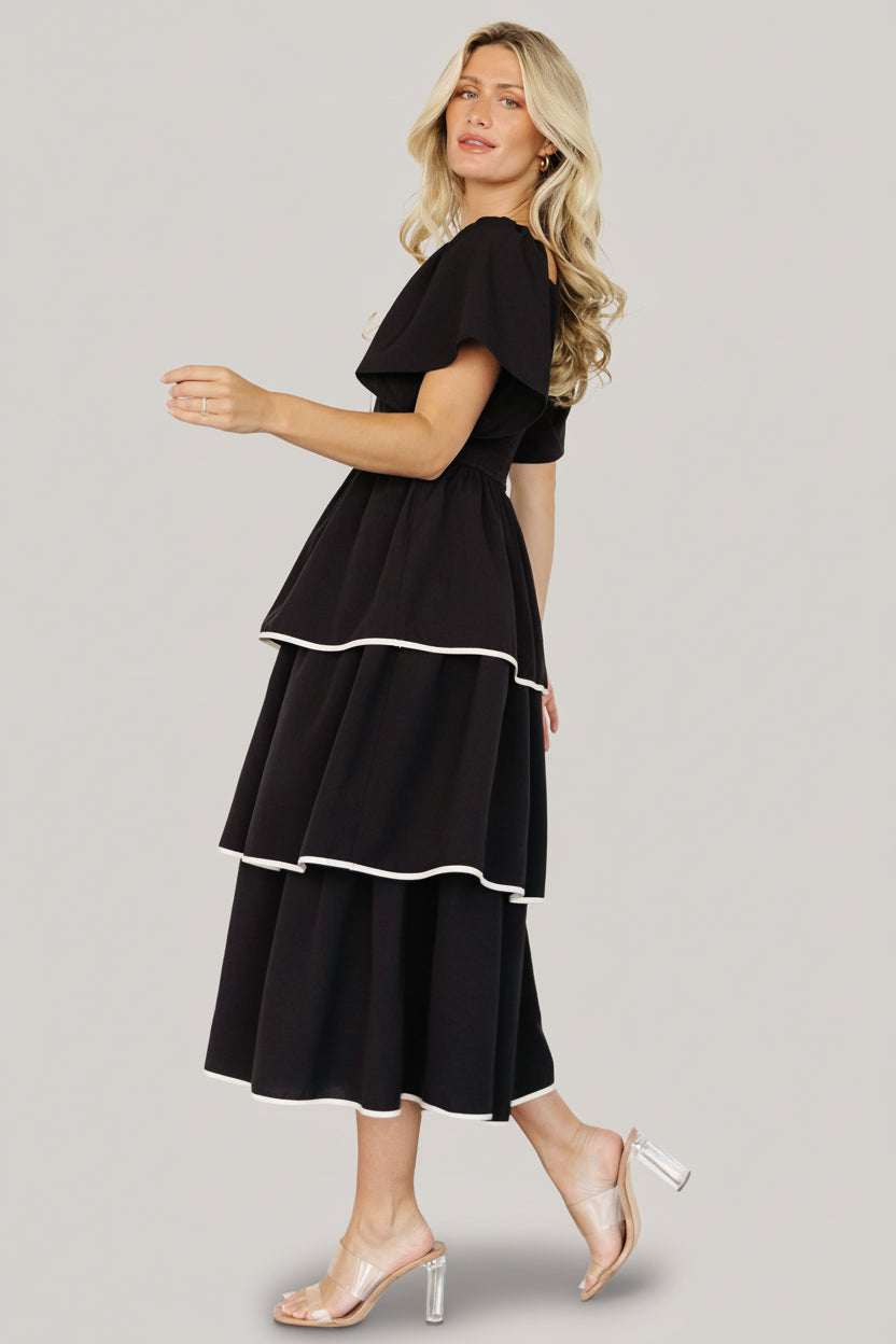 Madrid Tiered Dress | Baltic Born Black