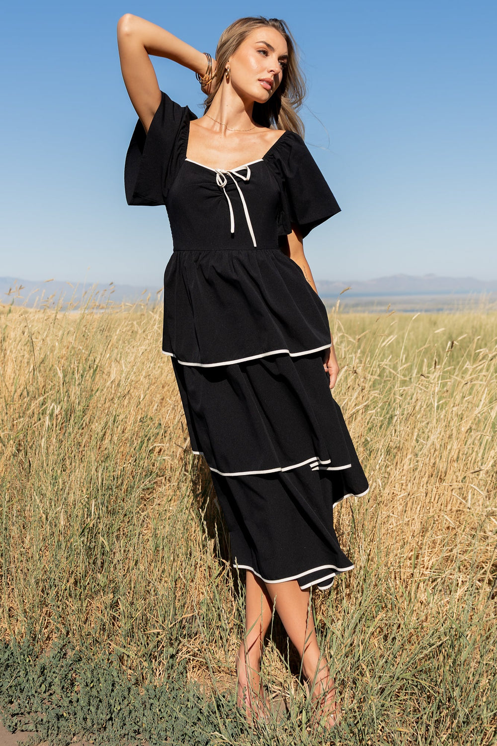 Madrid Tiered Dress | Baltic Born Black