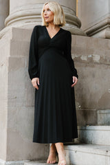Lynda Pleated Midi Dress | Baltic Born Black