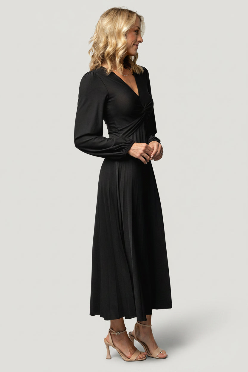 Lynda Pleated Midi Dress | Baltic Born Black