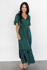 Lovell Smocked Midi Dress | Baltic Born Emerald