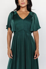 Lovell Smocked Midi Dress | Baltic Born Emerald
