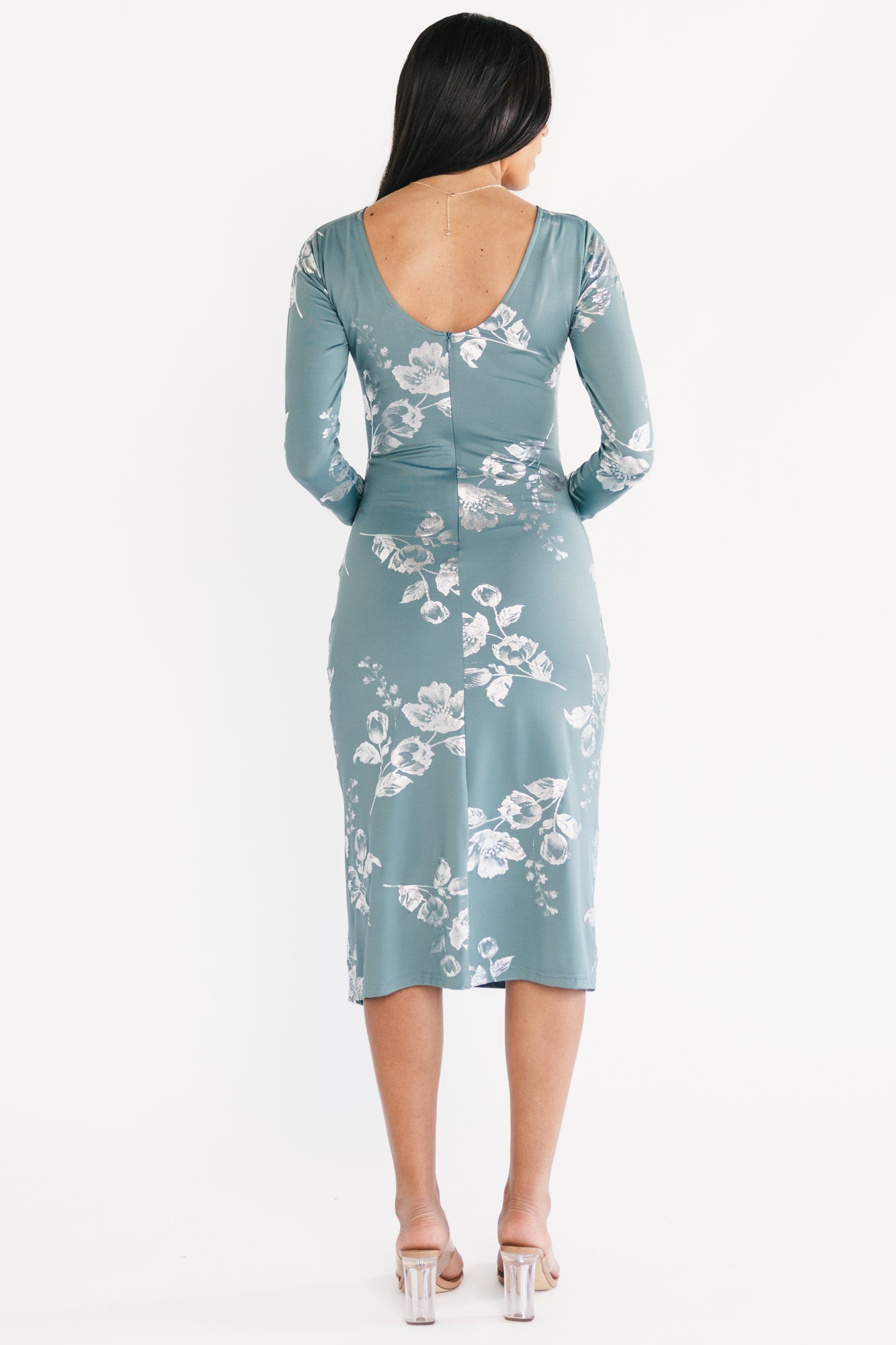 Valeria Midi Dress | Baltic Born Vintage Teal + Silver