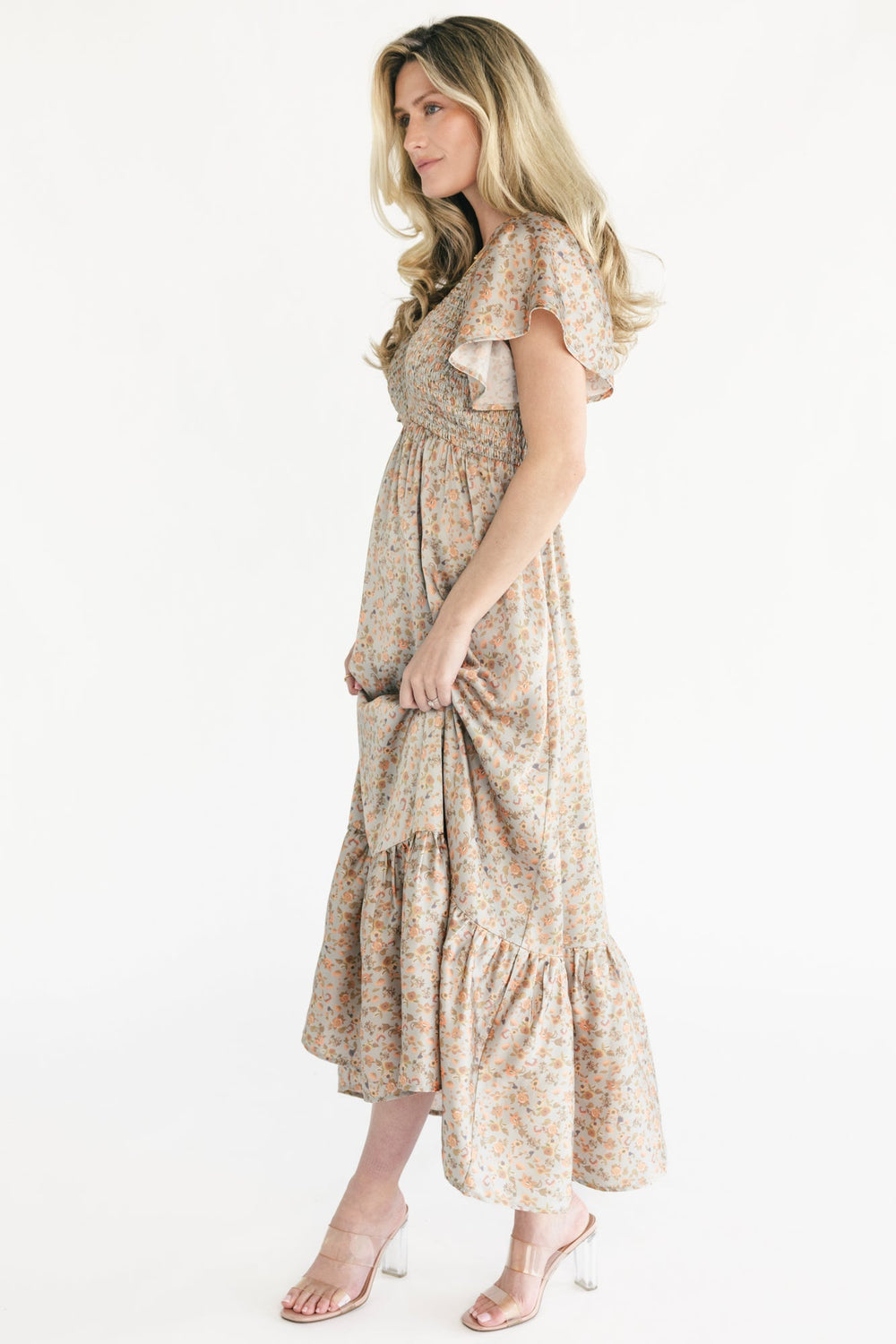 Rosie Smocked Dress | Baltic Born Sage Floral