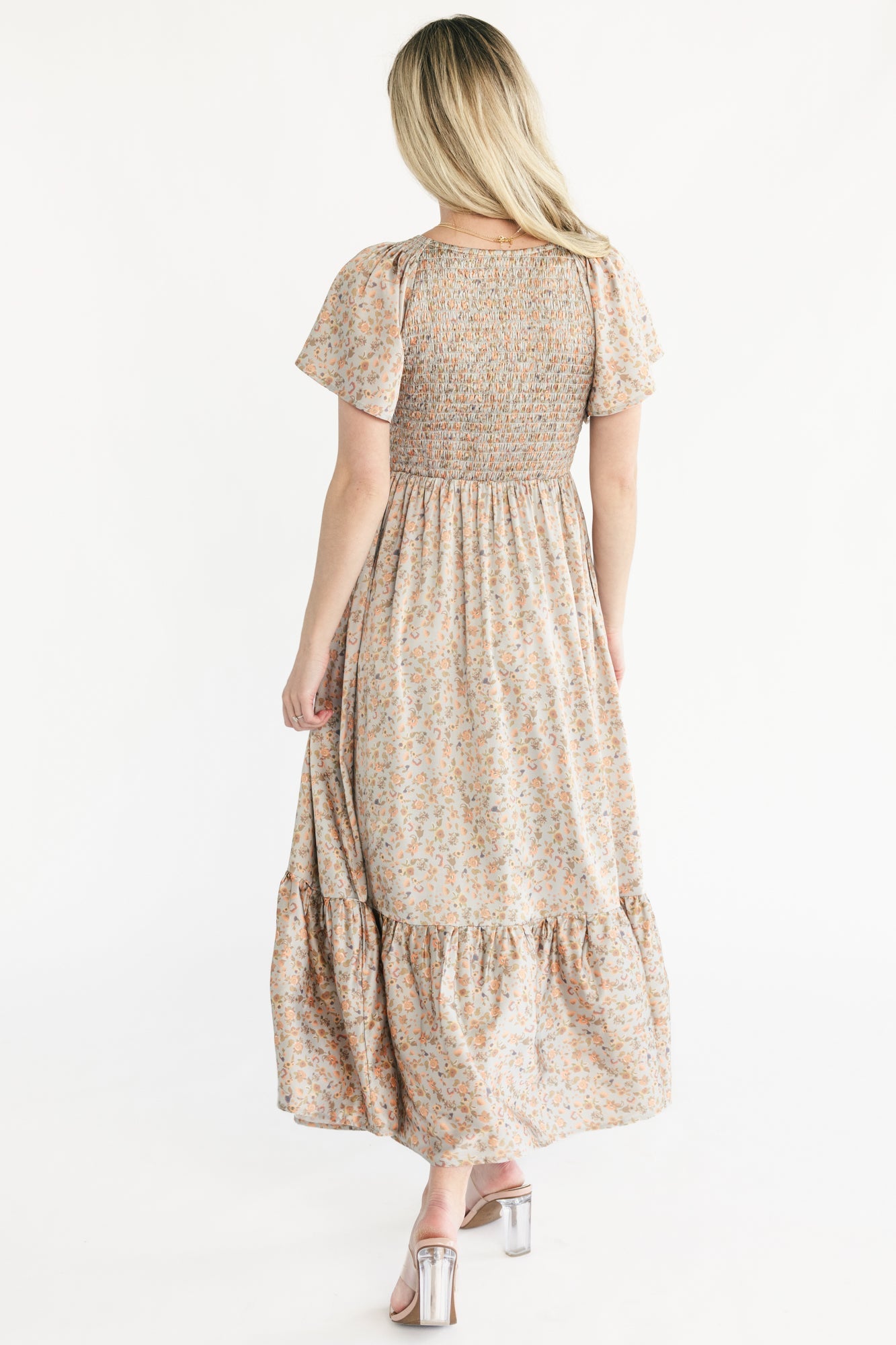 Rosie Smocked Dress | Baltic Born Sage Floral