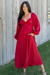 Rosalie Back Tie Dress | Baltic Born Scarlet
