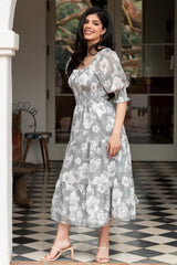 Fabian Jacquard Midi Dress | Baltic Born Dusty Sage