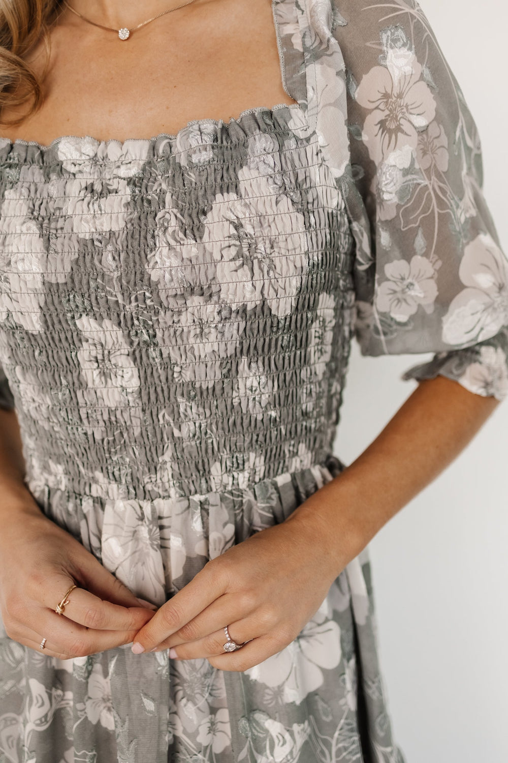 Fabian Jacquard Midi Dress | Baltic Born Dusty Sage