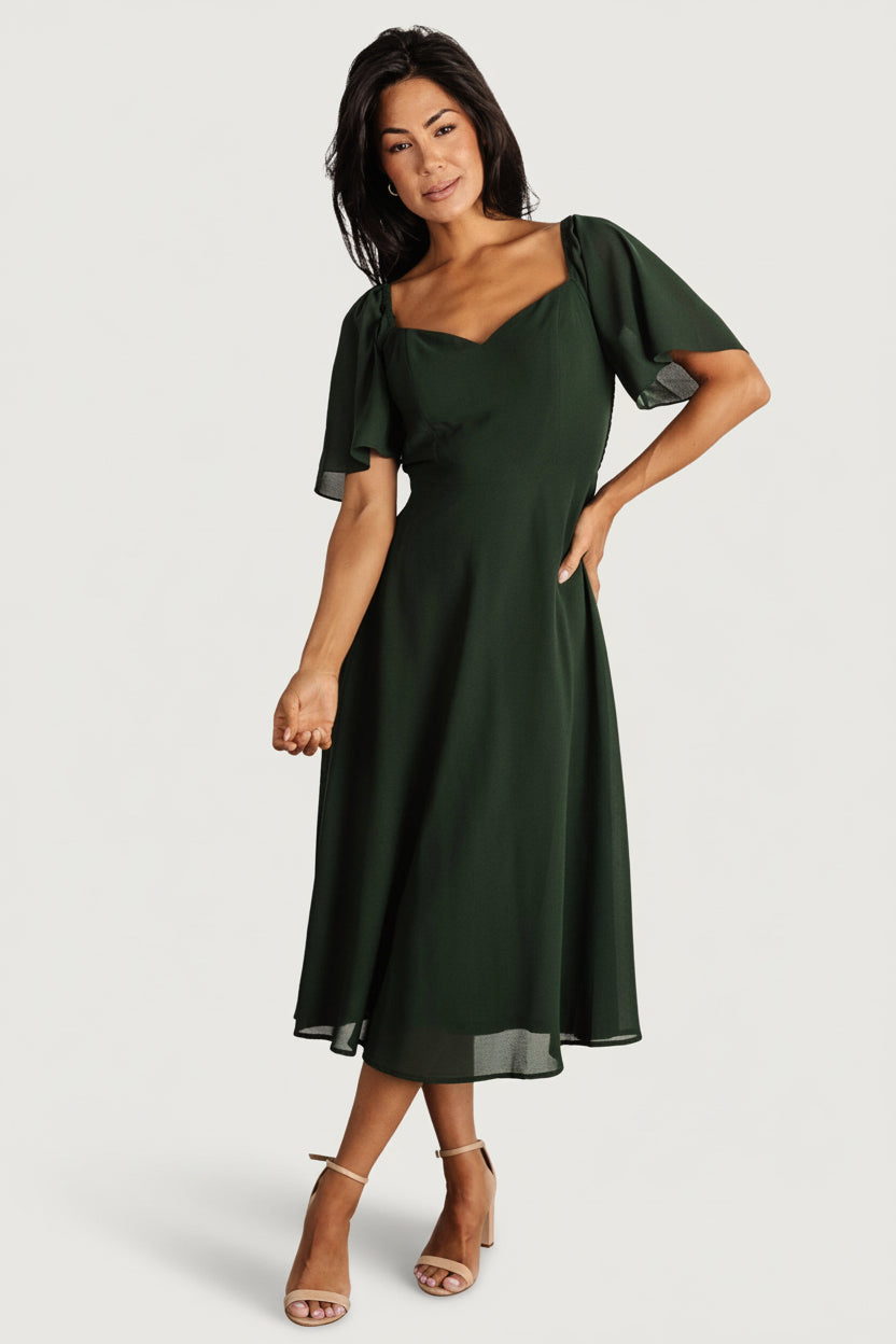 Colette Sweetheart Midi Dress | Baltic Born Evergreen