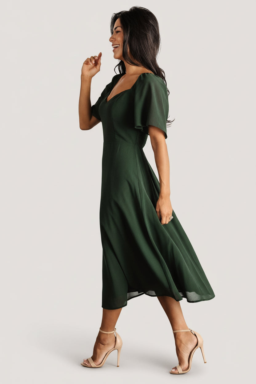 Colette Sweetheart Midi Dress | Baltic Born Evergreen