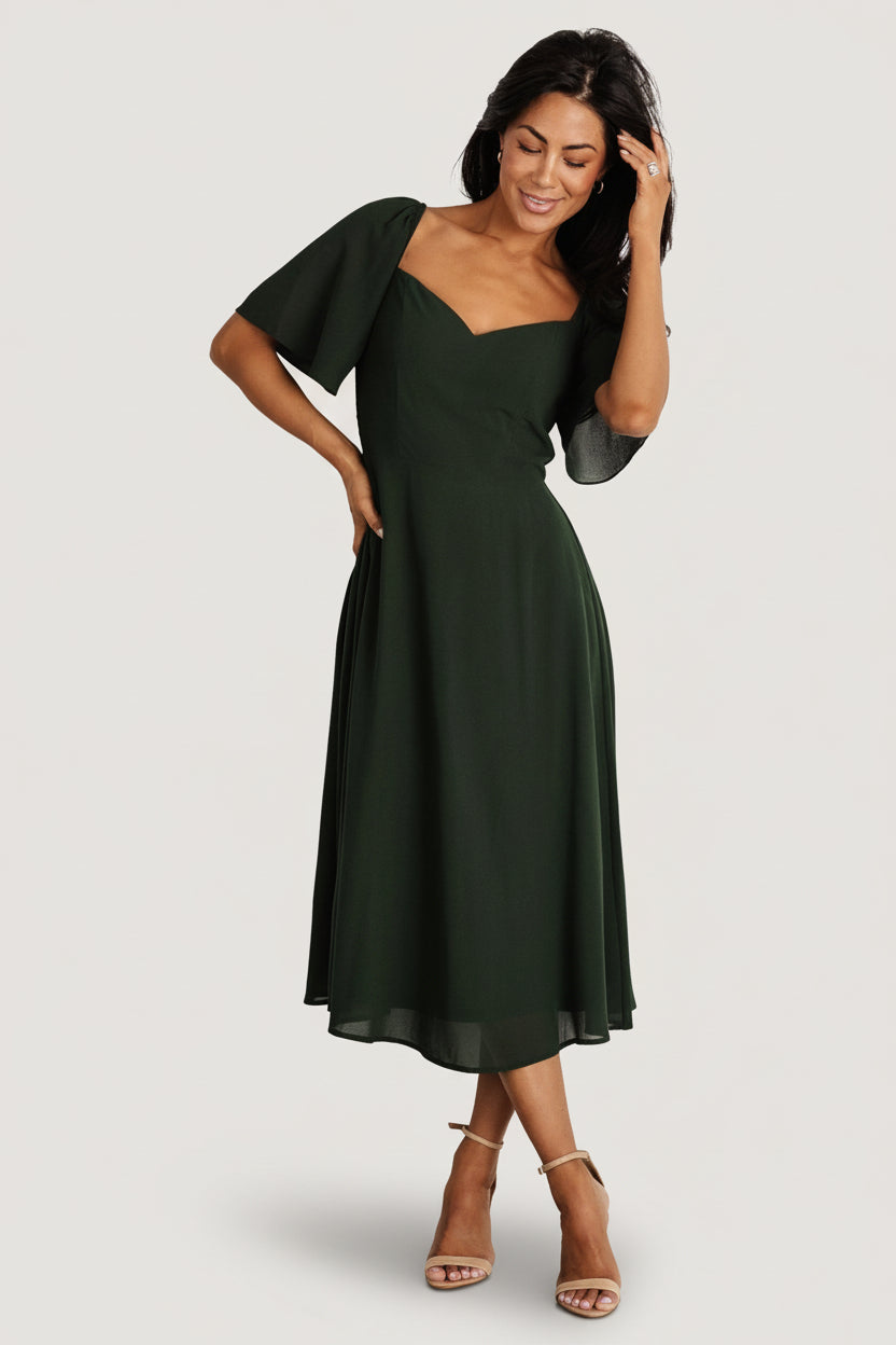 Colette Sweetheart Midi Dress | Baltic Born Evergreen