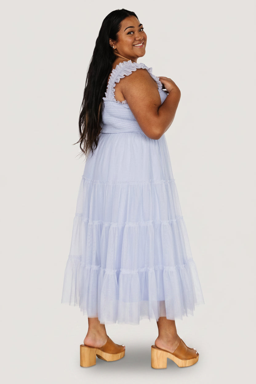 Emma Smocked Tulle Dress | Baltic Born Light Blue