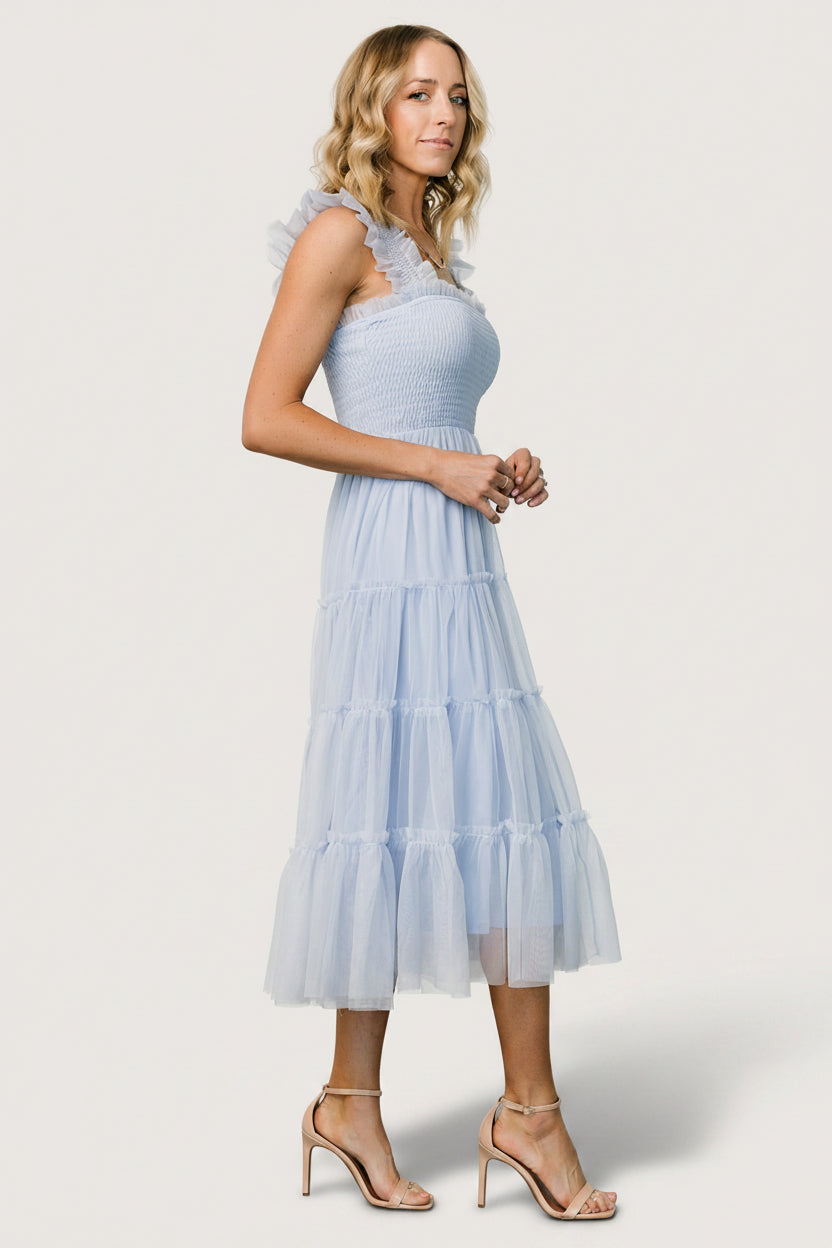 Emma Smocked Tulle Dress | Baltic Born Light Blue