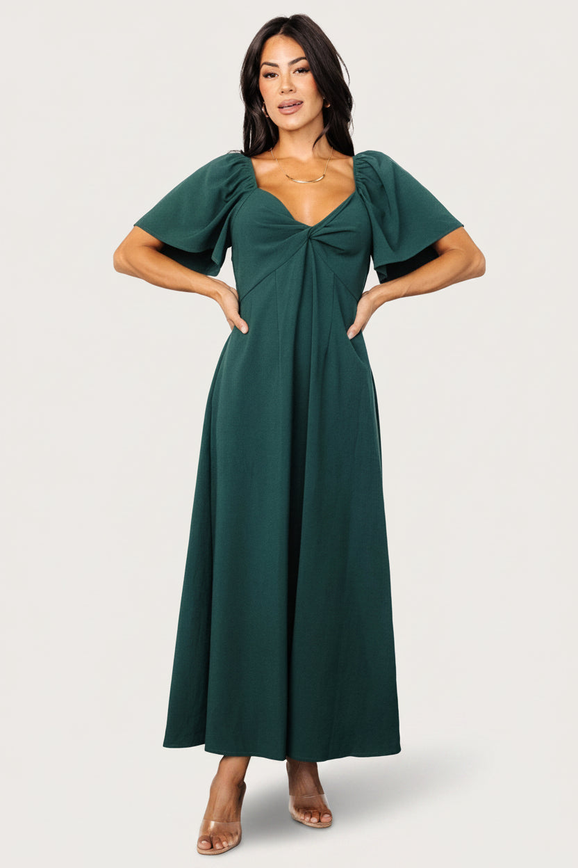 Indie Back Tie Dress | Baltic Born Dark Green