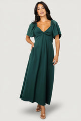 Indie Back Tie Dress | Baltic Born Dark Green