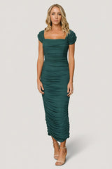 Alessandra Mesh Midi Dress | Baltic Born Peacock
