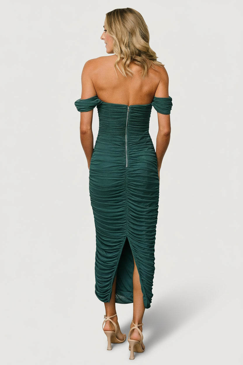 Alessandra Mesh Midi Dress | Baltic Born Peacock