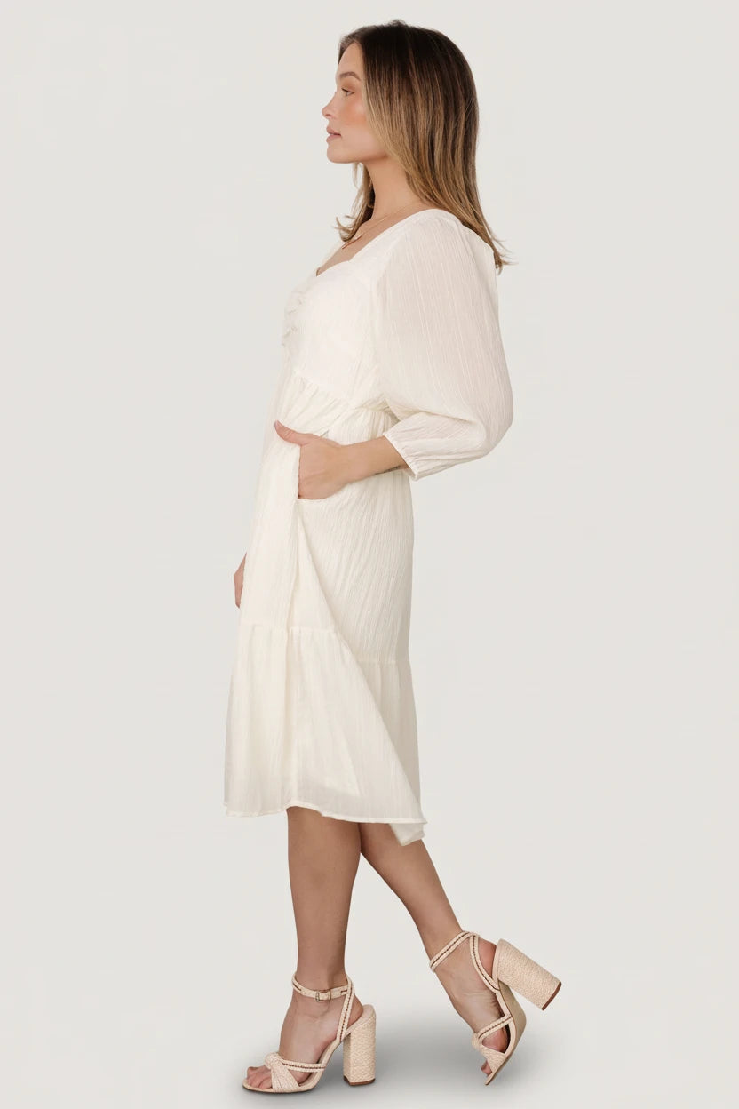 Vaeda Midi Dress | Baltic Born Cream