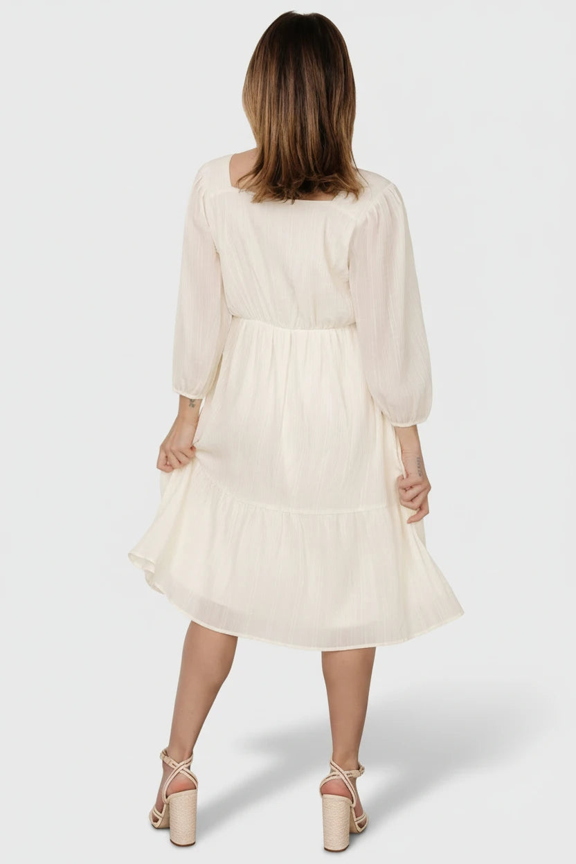 Vaeda Midi Dress | Baltic Born Cream