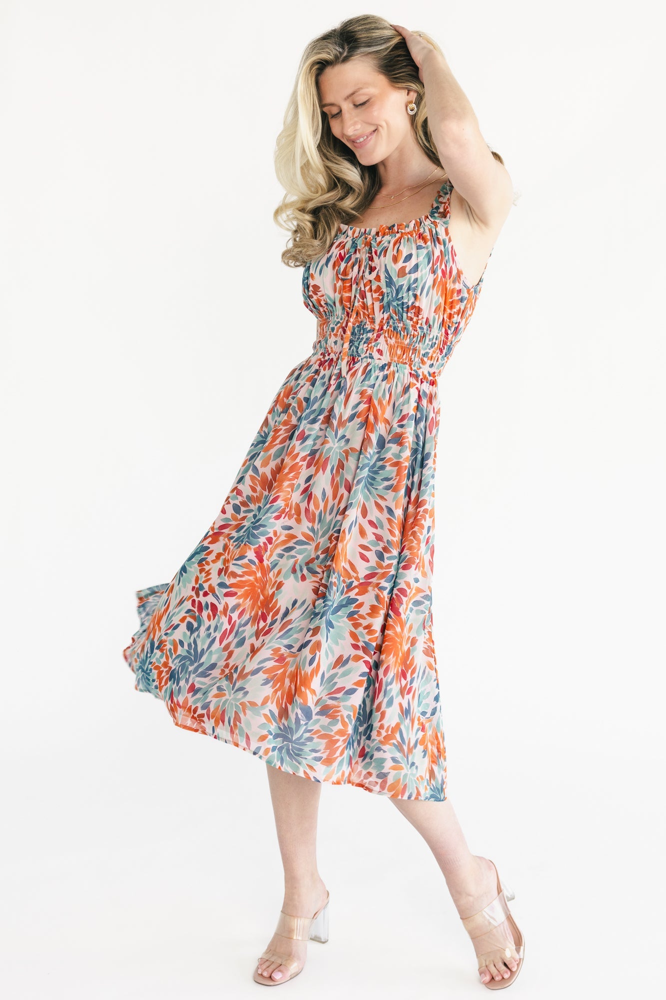Marni Midi Dress | Baltic Born Blush Multi