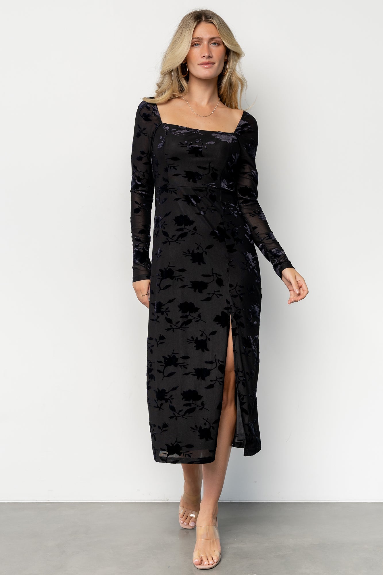 Tamara Midi Dress | Baltic Born Black Floral