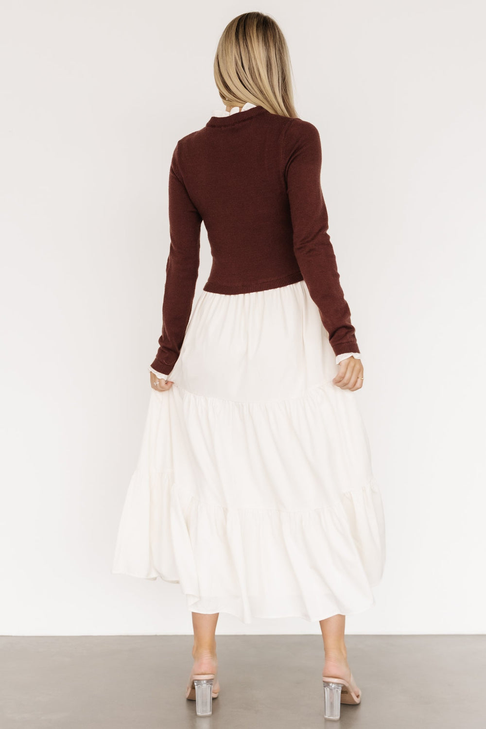 Sophie Sweater Dress | Baltic Born Mahogany + Ivory