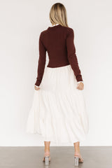 Sophie Sweater Dress | Baltic Born Mahogany + Ivory